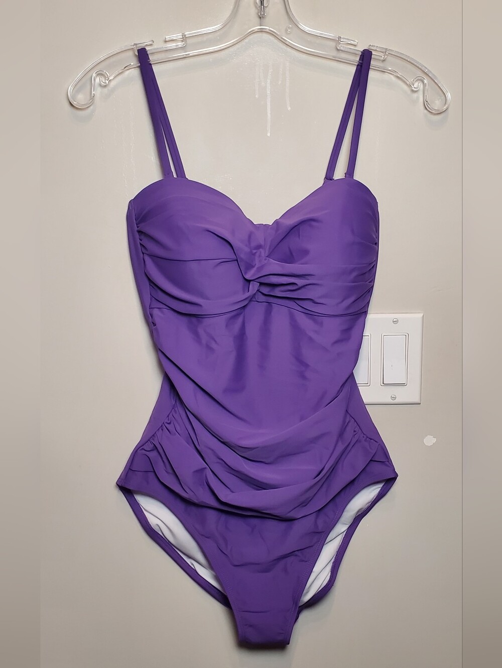 245. NWT - RELLECIGA Twist Front Shirred One Piece Swimsuit - Picture 4 of 11